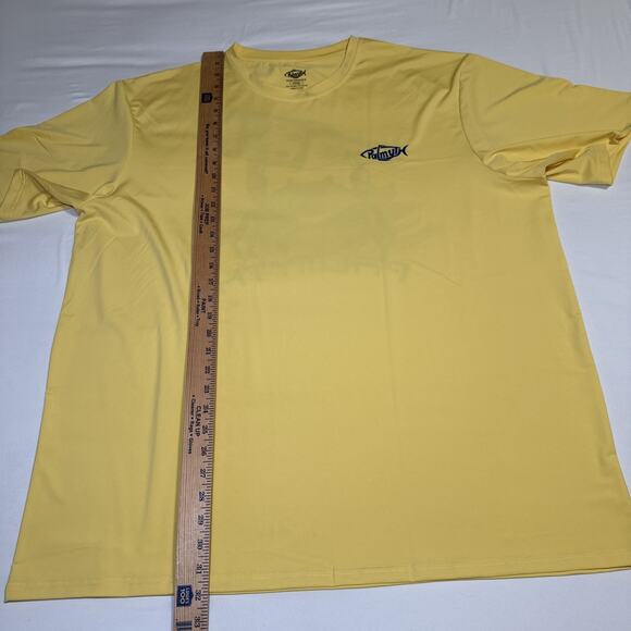 Palmyth Mens Yellow Performance T-Shirt XXXL Crab Beer Graphic Back Beach NWOT - Picture 5 of 7